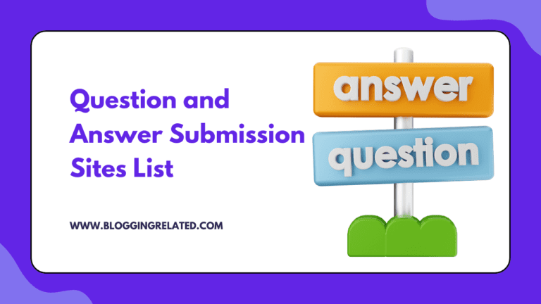 Question and Answer Submission Sites List